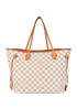 Neverfull MM, &pound;695, Handbags, White, Canvas, Front view